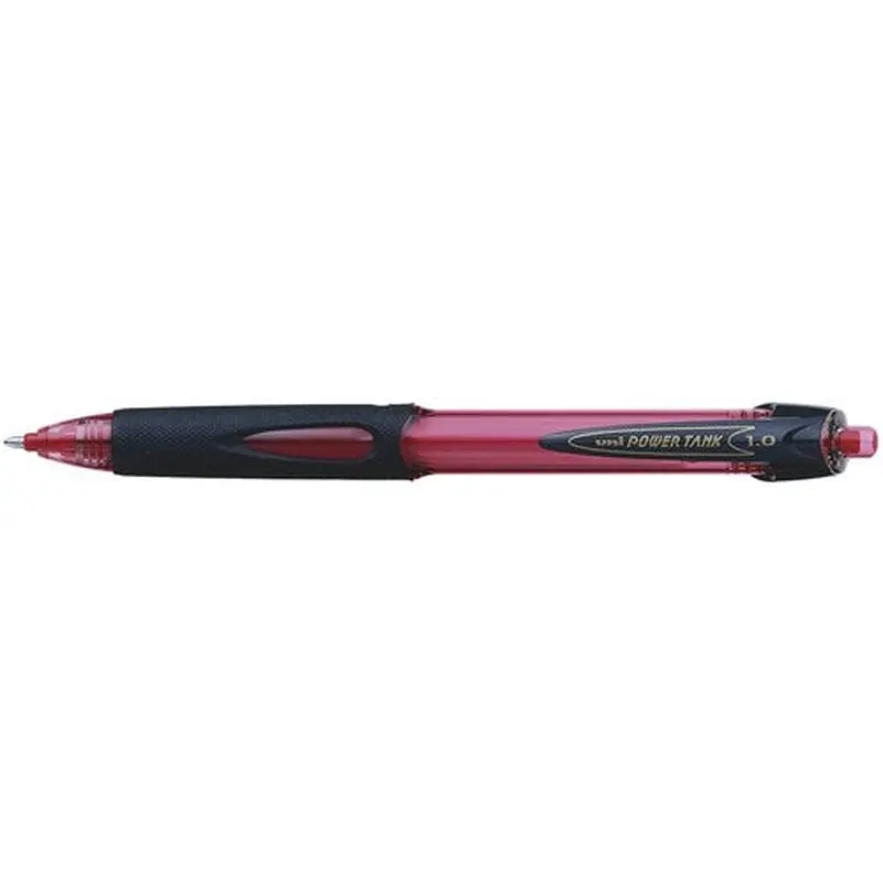 Uni SN220 Power Tank Ballpoint Pen Retractable Medium 1mm Red BOX12