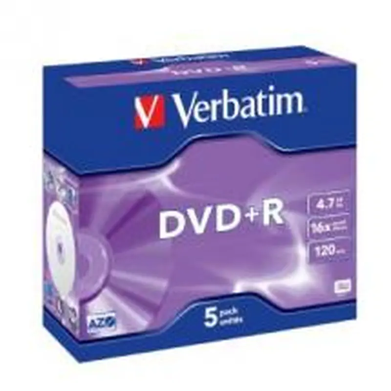 Verbatim DVD R 16X Jewel 5pk 4.7GB