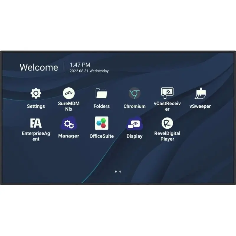 ViewSonic CDE6530 65' 4K Presentation Display, Wireless presentation Single USB-C cable 24/7 video playback Remote management ProAV Portrait display