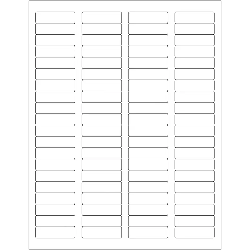 1 3/4 x 1/2" White Removable Rectangle Laser Labels (LL261) Case Of 8000