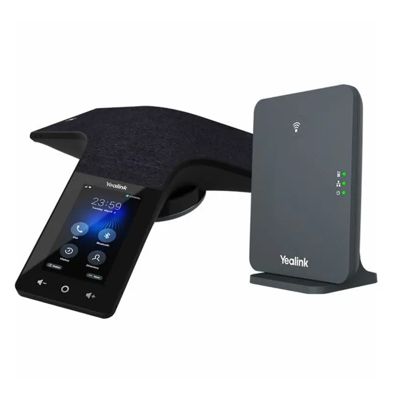 Yealink CP935W-Base Wireless DECT Touch-Sensitive Conference Phone, 6-Microphone Array, 360 Voice Pickup,DECT Mode,Rechargeable Battery, BYOD