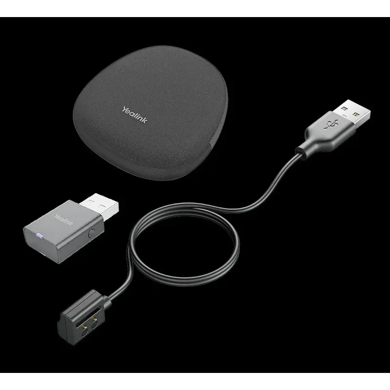 Yealink Portable Accessory Kit for WH62/66, Carry Case, Charging Cable, WDD60 DECT Dongle, Make DECT Headset Your Hybrid Work Booster