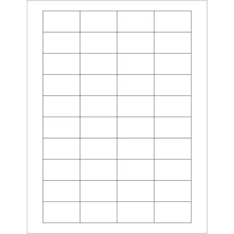1 3/4 x 1" White Rectangle Laser Labels (LL161) Case Of 4000