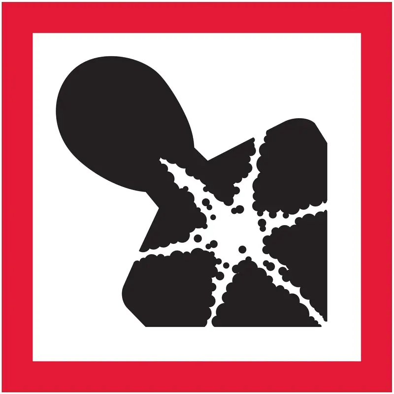 1 x 1" Pictogram - Health Hazard Labels (DL4139) Roll Of 500