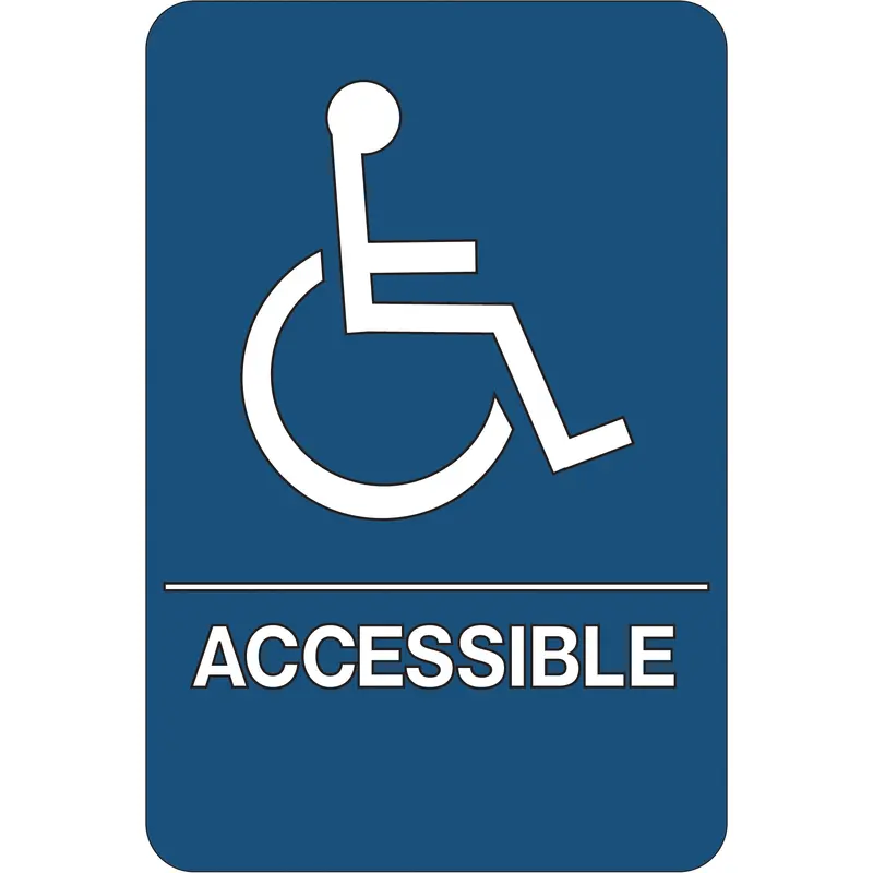 "Wheelchair Accessible" ADA Compliant Plastic Sign (SN100) Each