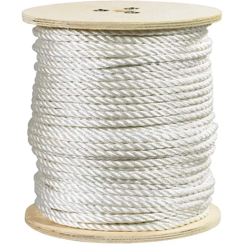 1/2", 5,080 lb, White Twisted Polyester Rope (TWR138) Each