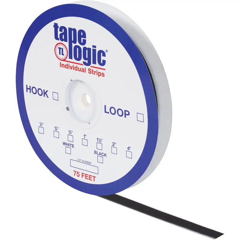 1" x 75' Black Loop Tape Logic Individual Tape Strips (HLT114) Each