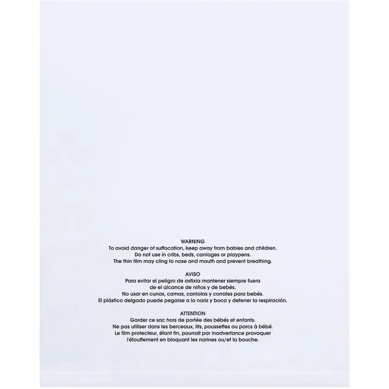 10 x 15" - 2 Mil Flat Suffocation Warning Poly Bags (PBM10152) Case Of 1000