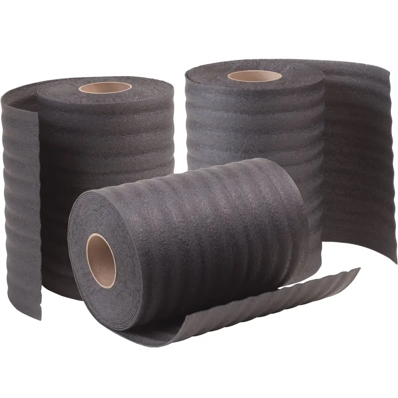 1/8 x 24 x 550 (3) Perforated Recycled Black Air Foam Rolls (FB18S24P) Bundle Of 3