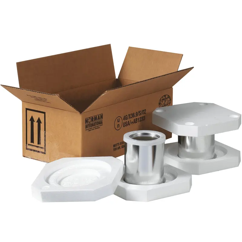 10 1/4 x 5 1/8 x 6 3/16" 2 - 1 Quart Foam Haz Mat Shipper Kit (HAZFS2Q) Each