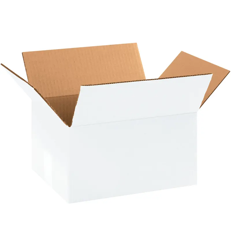 11 1/4 x 8 3/4 x 6" White Corrugated Boxes (1186RW) Bundle Of 25