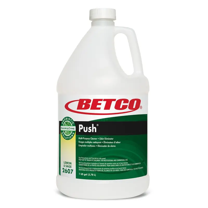 Betco Green Earth Push Enzyme Multipurpose Cleaner, Lemon and Sage Scent, 1 gal Bottle, 4/Carton (BET26070400) Case of 4