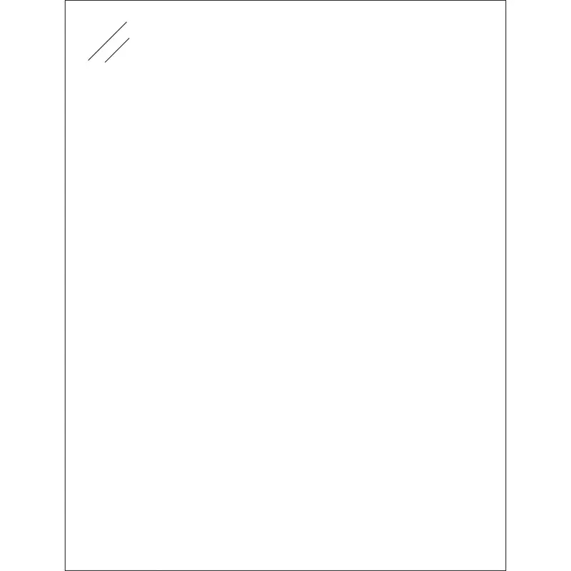 8 1/2 x 11" Pure Clear Rectangle Laser Labels (LL239CC) Case Of 100