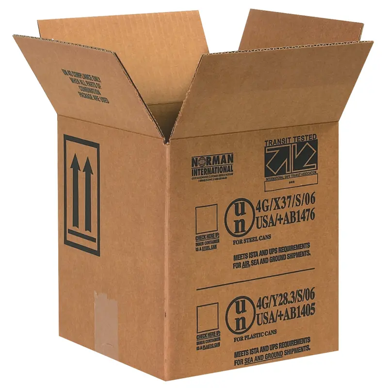 8 1/2 x 8 1/2 x 9 5/16" 1 - 1 Gallon Paint Can Boxes (HAZ1044) Bundle Of 25