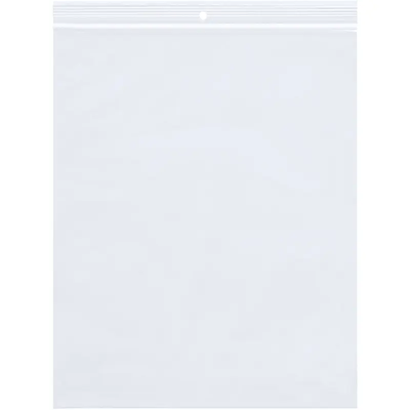 9 x 12" - 2 Mil Reclosable Poly Bags w/ Hang Hole (PB6725) Case Of 1000