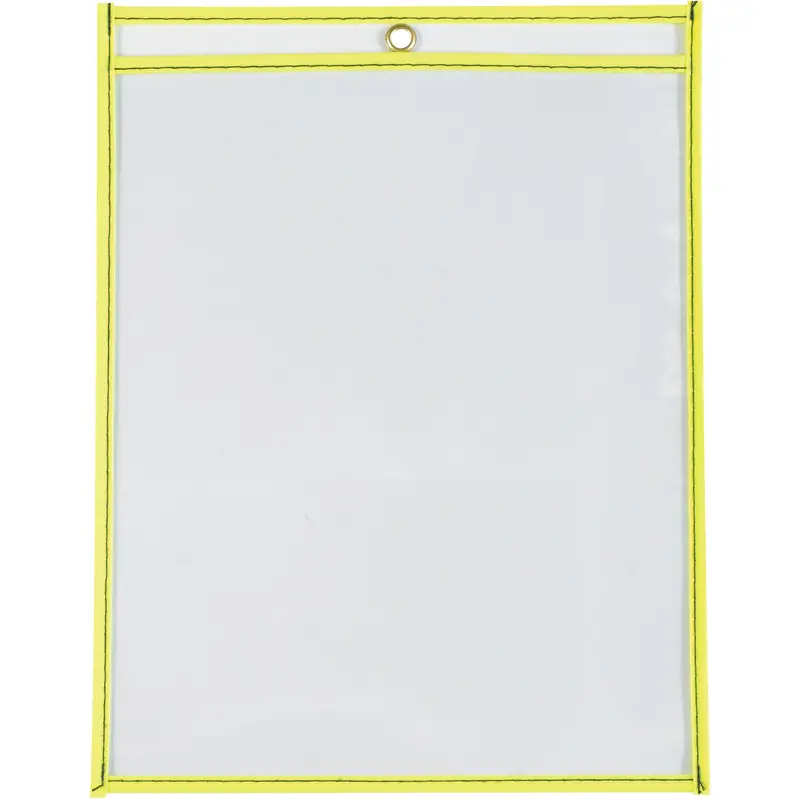 9 x 12" Neon Yellow Job Ticket Holders (JTH115YE) Case Of 15