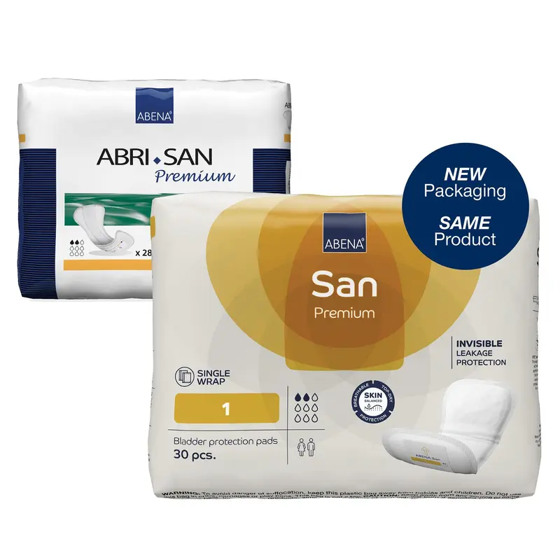 Abri-San Premium Bladder Control Pad 9 Inch Length Light Absorbency Fluff / Polymer Core Level 1 (938076_BG) 28/BG