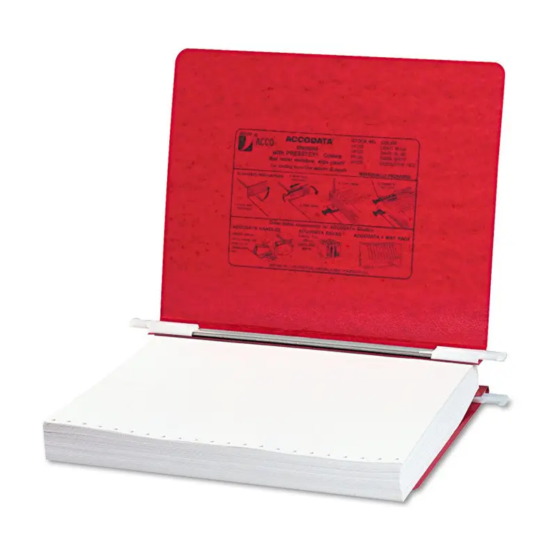 ACCO PRESSTEX Covers with Storage Hooks, 2 Posts, 6" Capacity, 11 x 8.5, Executive Red (ACC54129) Each