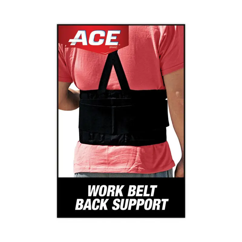 ACE Work Belt with Removable Suspenders, One Size Fits All, Up to 48" Waist Size, Black (MMM208605) Each