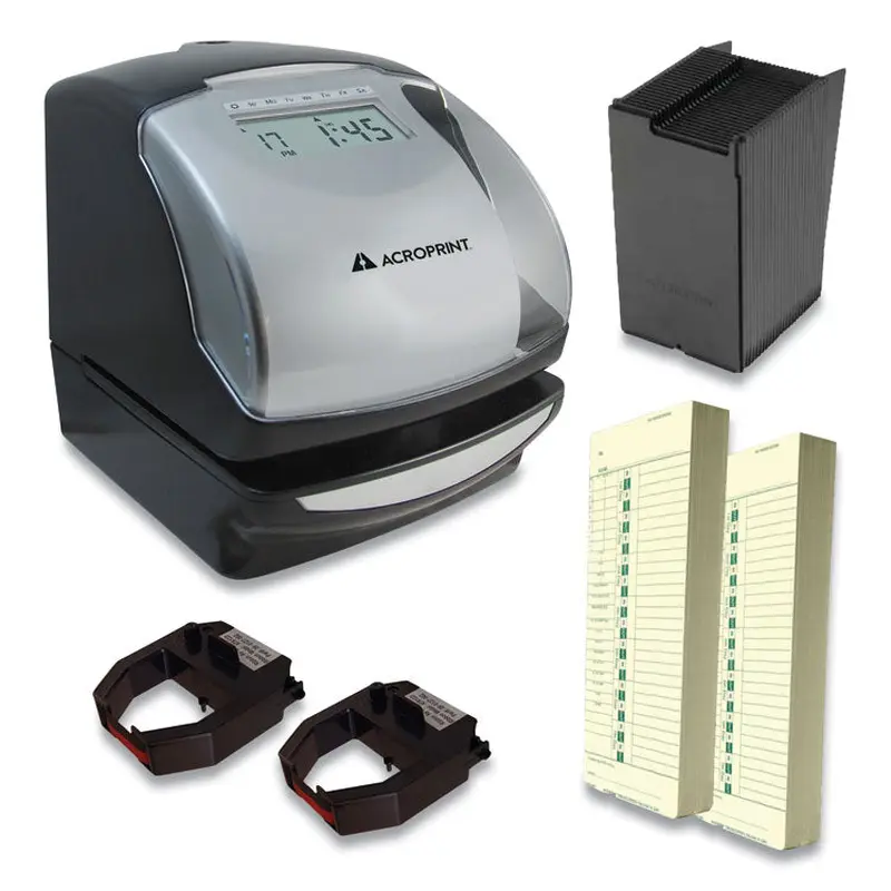 Acroprint ES900 Time Clock Bundle, Digital Display, Black (ACPTRB950) Each