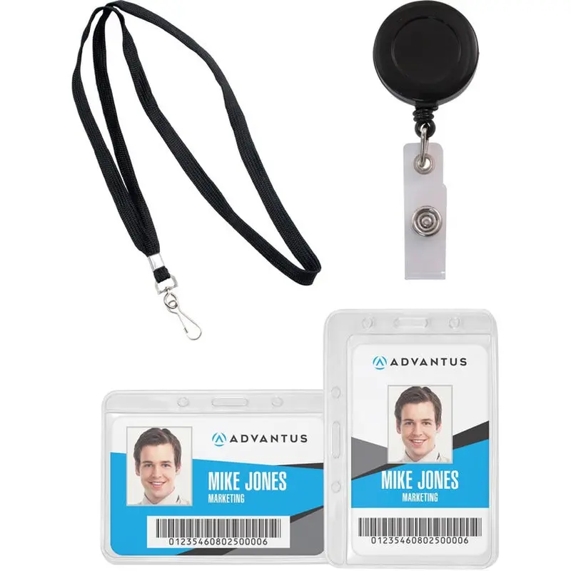 Advantus ID Badge and Accessories, 48-Piece, 4"x6-1/10"x3-3/20" ,AST (AVT97769) Pack of 48