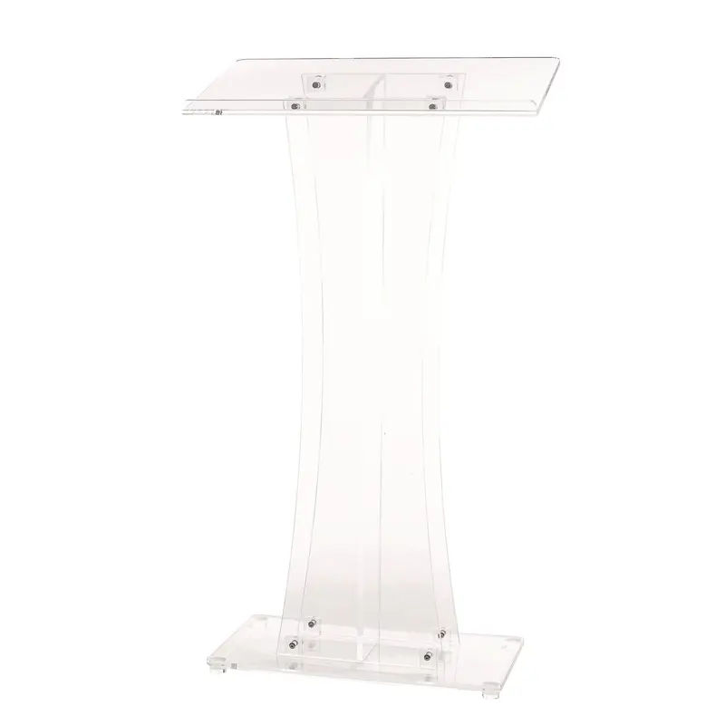 AdirOffice Acrylic Stand-Up Podium Lectern Speaker Stand, 26 x 13 x 47, Clear (ALHI66102) Each