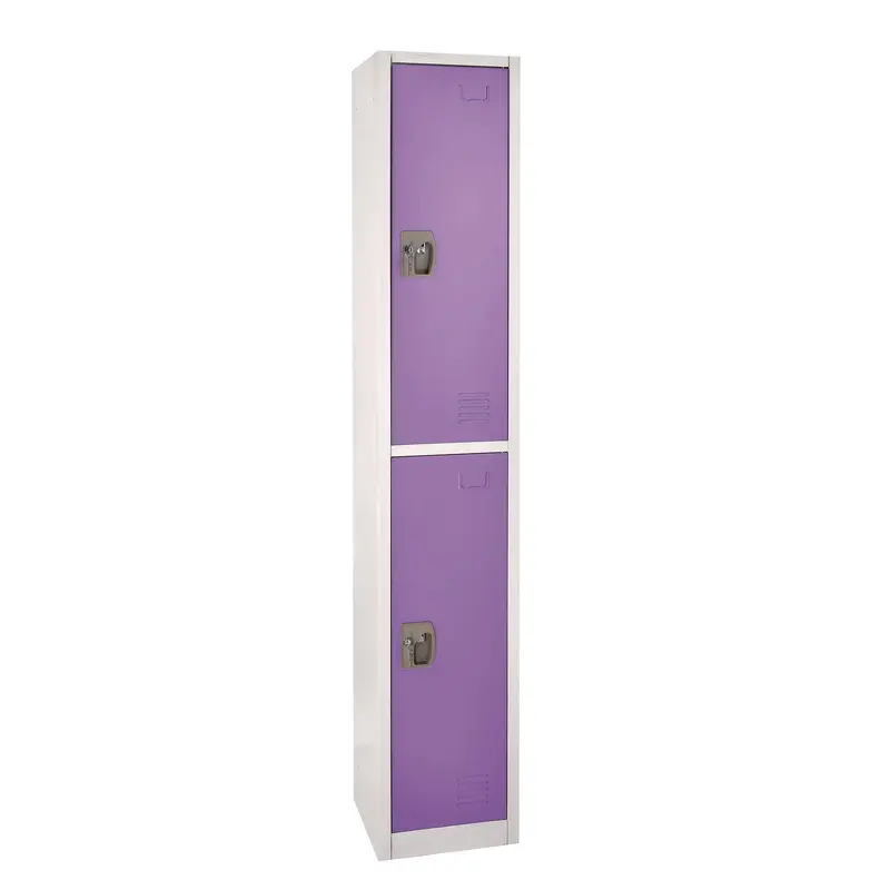 AdirOffice Steel Storage Locker, 2 Compartment, 12 x 12 x 72, Purple (ALHI629202PUR) Each