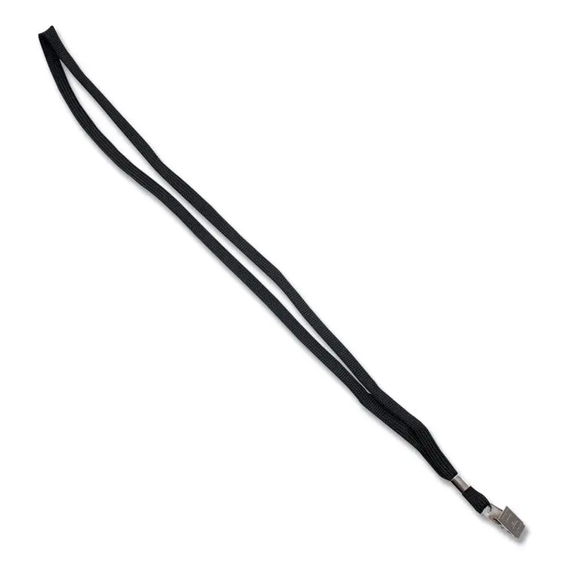 Advantus Deluxe Lanyards, Metal Clip Fastener, 36" Long, Black, 24/Box (AVT75401) Box of 24