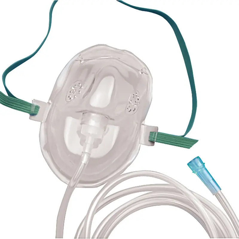 AirLife Oxygen Mask Elongated Style Adult One Size Fits Most Adjustable Head Strap (226900_CS) 50/CS