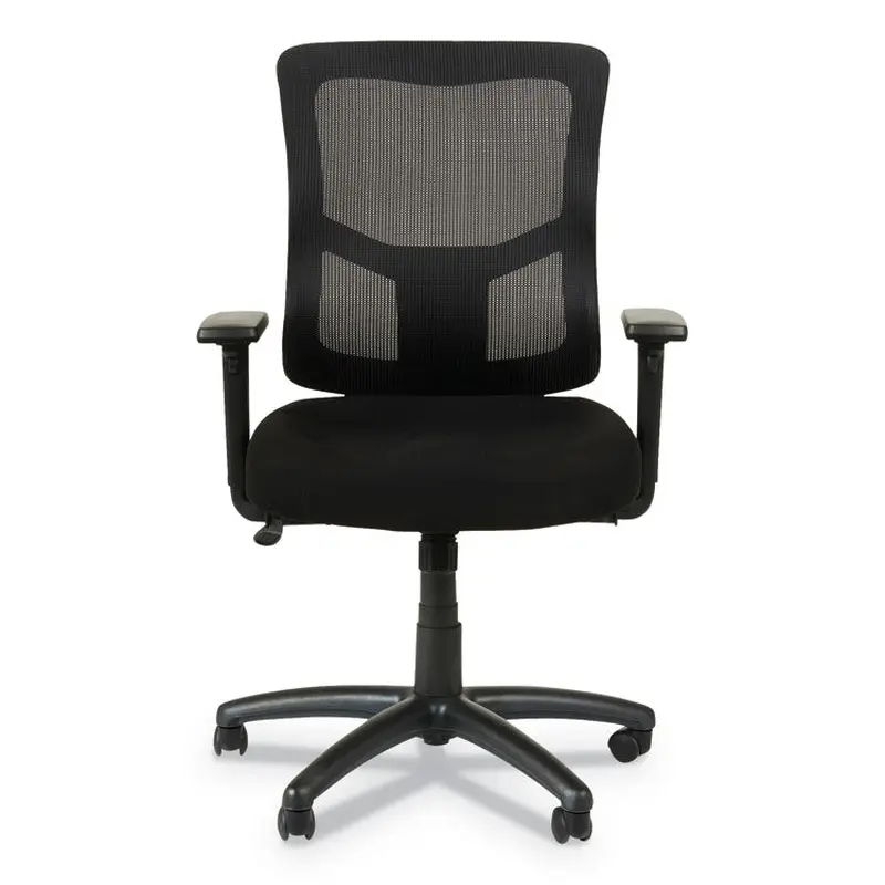 Alera Alera Elusion II Series Mesh Mid-Back Swivel/Tilt Chair, Adjustable Arms, Supports 275lb, 17.51" to 21.06" Seat Height, Black (ALEELT4214F) Each