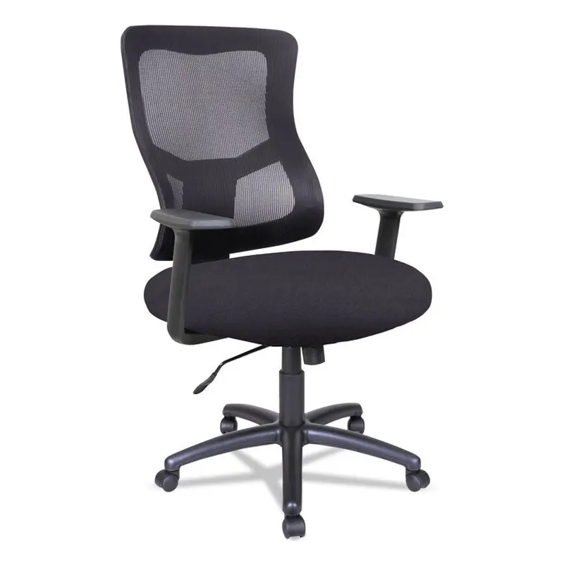 Alera Alera Elusion II Series Mesh Mid-Back Swivel/Tilt Chair, Supports Up to 275 lb, 18.11" to 21.77" Seat Height, Black (ALEELT4214B) Each