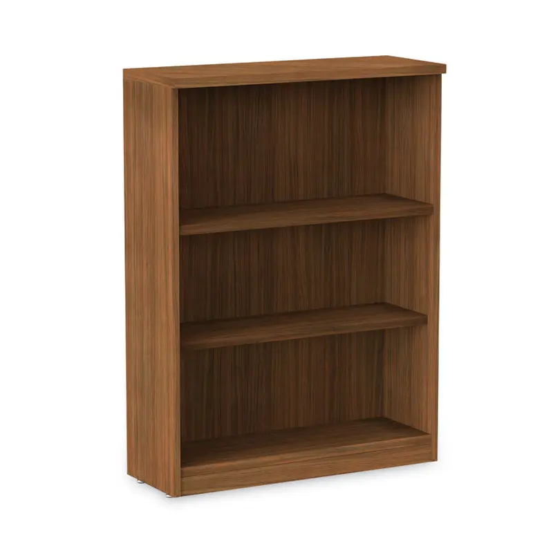 Alera Alera Valencia Series Bookcase, Three-Shelf, 31.75w x 14d x 39.38h, Modern Walnut (ALEVA634432WA) Each