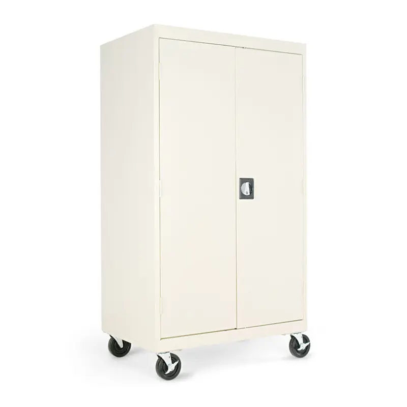 Alera Assembled Mobile Storage Cabinet, with Adjustable Shelves 36w x 24d x 66h, Putty (ALECM6624PY) Each