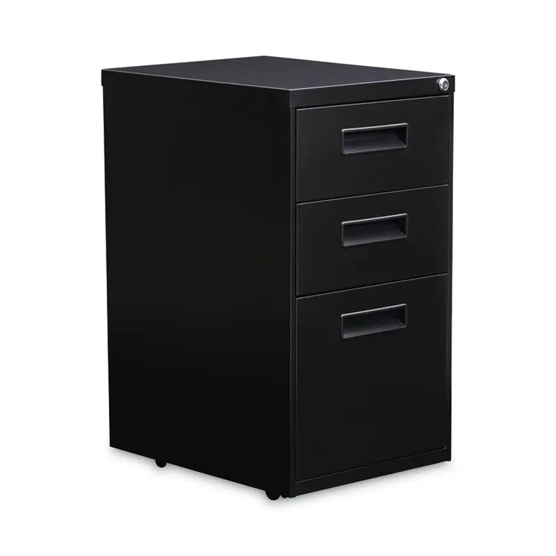 Alera File Pedestal, Left or Right, 3-Drawers: Box/Box/File, Legal/Letter, Black, 14.96" x 19.29" x 27.75" (ALEPABBFBL) Each
