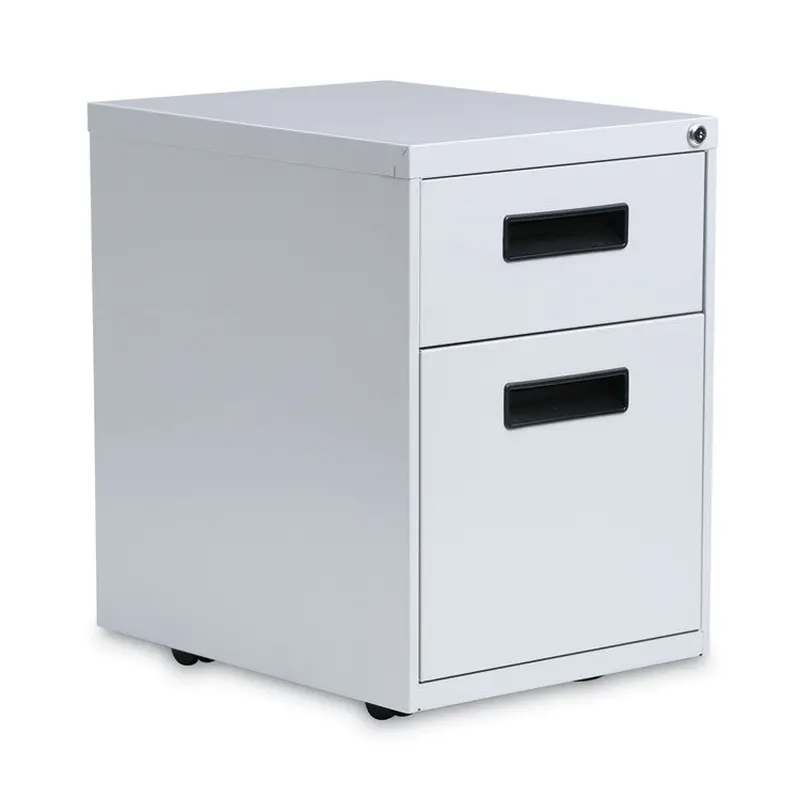 Alera File Pedestal, Left or Right, 2-Drawers: Box/File, Legal/Letter, Light Gray, 14.96" x 19.29" x 21.65" (ALEPABFLG) Each