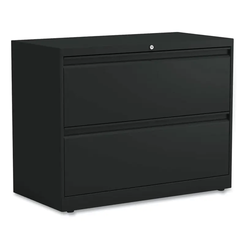 Alera Lateral File, 2 Legal/Letter-Size File Drawers, Black, 36" x 18.63" x 28" (ALEHLF3629BL) Each
