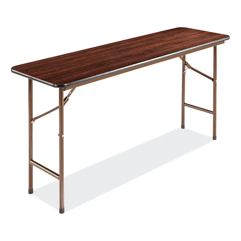 Alera Wood Folding Table, Rectangular, 59.88w x 17.75d x 29.13h, Mahogany (ALEFT726018MY) Each