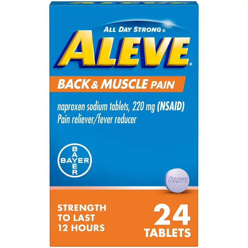 Aleve Back Pain Relief 220 mg Strength Naproxen Sodium Tablet 24 per Bottle (1229958_BT) 1/BT