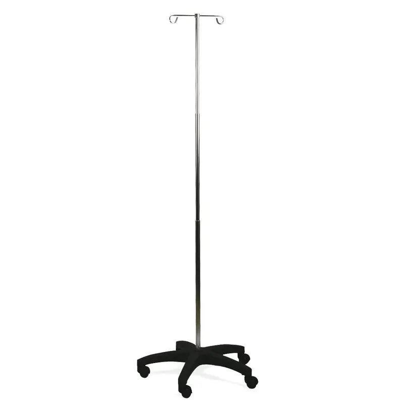Aluminum Foldable 5-Leg IV Pole, 2 Hooks, 37-1/5" to 83-1/2" H, 3/CS (MDS129CS) Case of 3