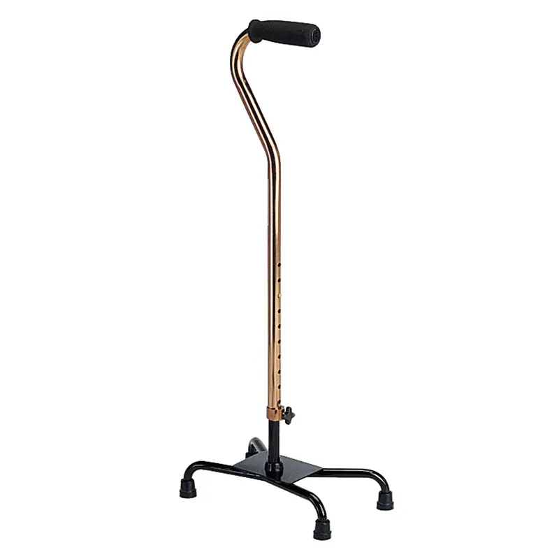 Aluminum Quad Cane with Large Base, 300 lb. Weight Capacity, Bronze, 2/CS (MDS86228BRZ) Case of 2