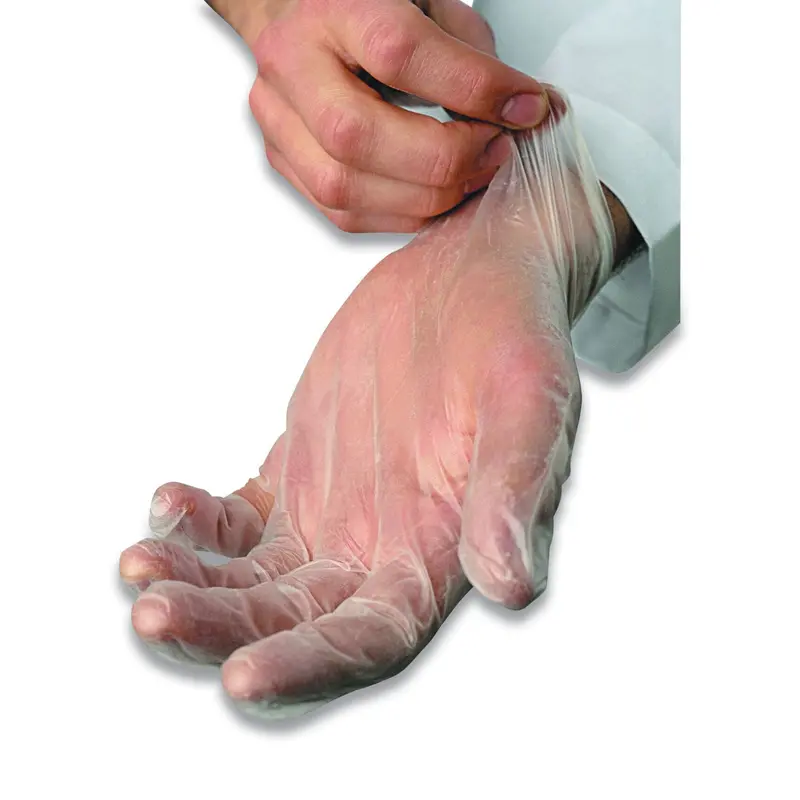 AMBITEX V5101 Series Latex-Free Powdered Vinyl Gloves, 3 mil, X-Large, Clear, 100/Box (TXIVXL5101) Box of 100