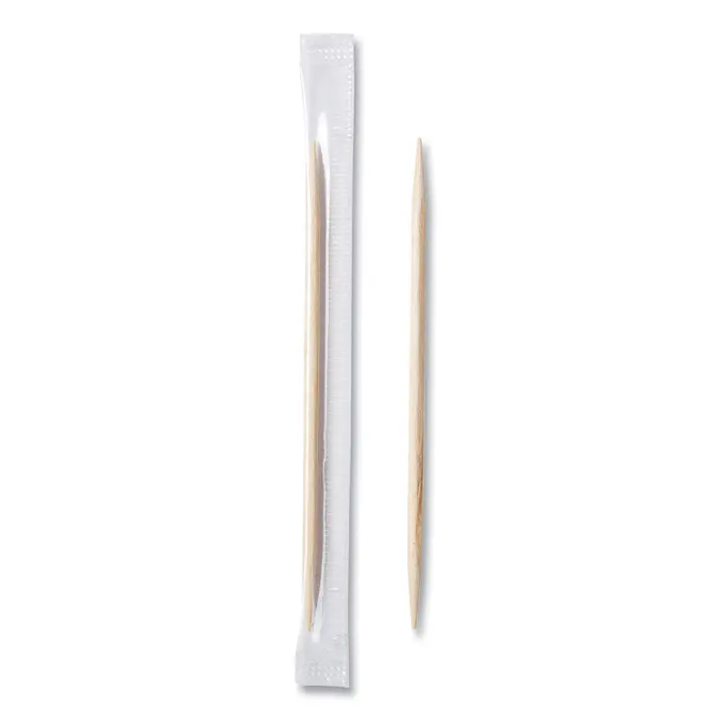 AmerCareRoyal Mint Cello-Wrapped Wood Toothpicks, 2.5", Natural, 1,000/Box, 15 Boxes/Carton (RPPRM115) Case of 15000