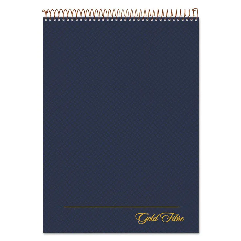 Ampad Gold Fibre Wirebound Project Notes Pad, Project-Management Format, Navy Cover, 70 White 8.5 x 11.75 Sheets (TOP20815) Each