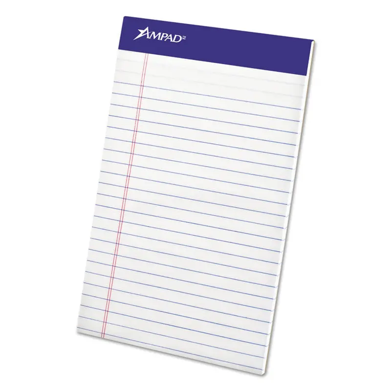 Ampad Perforated Writing Pads, Narrow Rule, 50 White 5 x 8 Sheets, Dozen (TOP20304) 1 Dozen