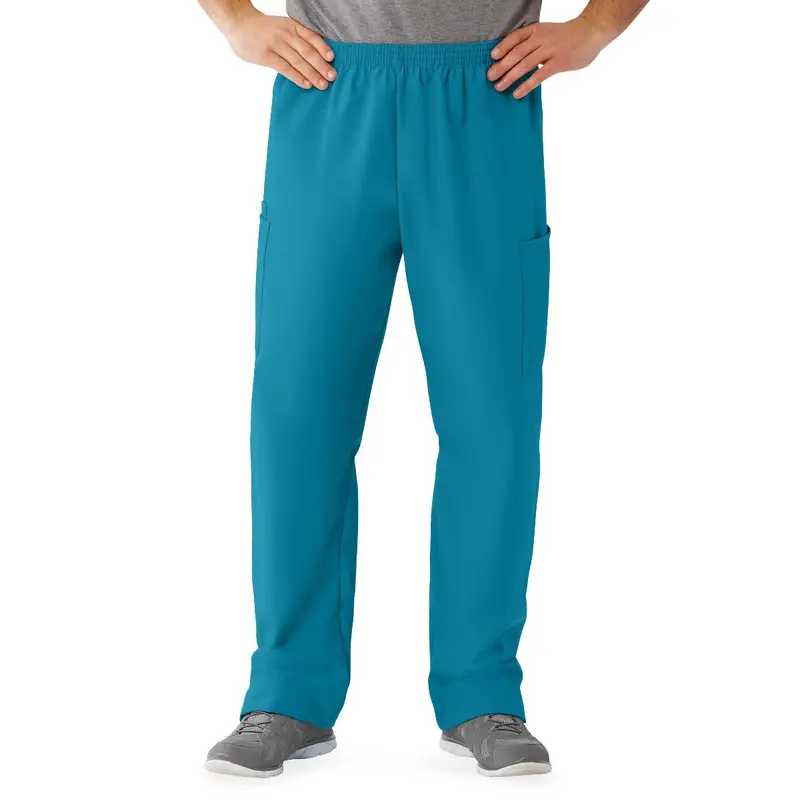 AngelStat Unisex Cargo Scrub Pants with Elastic Waist, Peacock, Regular Inseam, Size XS, 1 EA (674NBTXSM) Each