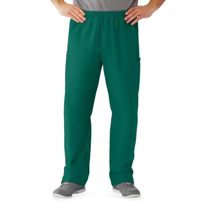 AngelStat Unisex Cargo Scrub Pants with Elastic Waist, Hunter, Regular Inseam, Size 3XL, 1 EA (674NHGXXXLM) Each