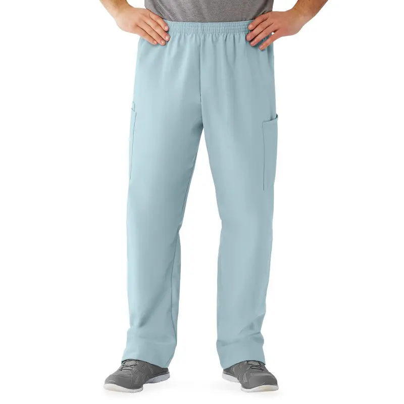 AngelStat Unisex Cargo Scrub Pants with Elastic Waist, Misty, Regular Inseam, Size 4XL, 1 EA (674NTZ4XLM) Each