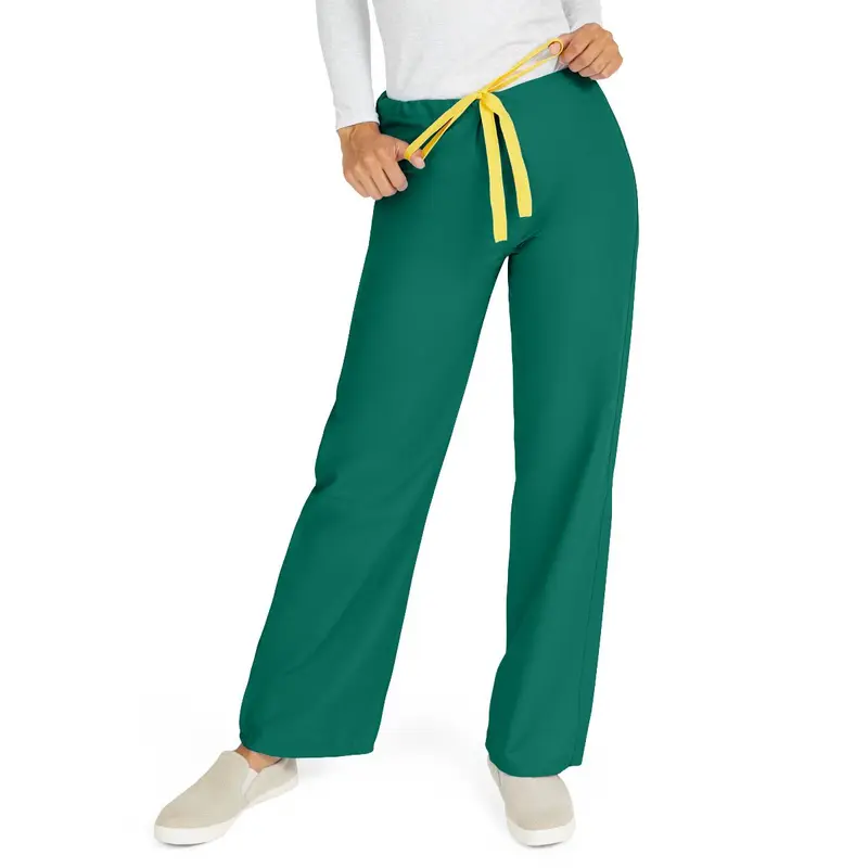 AngelStat Unisex Reversible Scrub Pants with Drawstring Waist, Hunter, Size L, Angelica Color Code, 1 EA (600NHGL-CA) Each