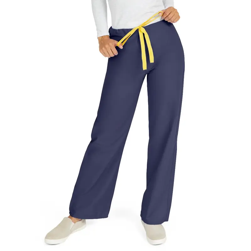 AngelStat Unisex Reversible Scrub Pants with Drawstring Waist, Navy, Size 5XL, Angelica Color Code, 1 EA (M600NNT5XL-CA) Each