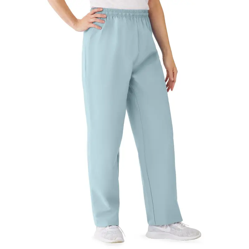 AngelStat Women's Elastic Waist Scrub Pants with Drawstring, Size 4XL, Misty, 1 EA (854NTZ4XL) Each